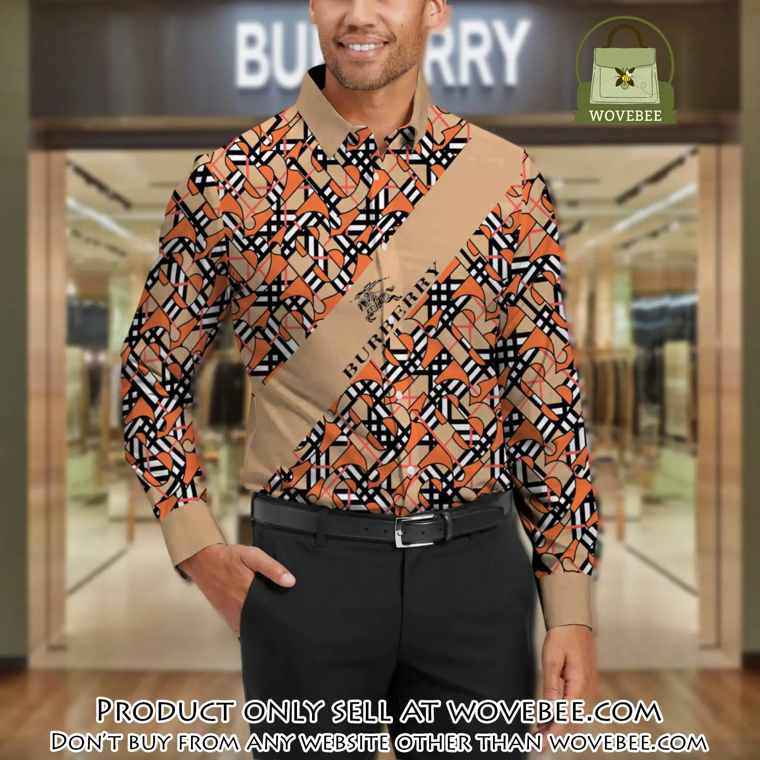 Burberry long sleeves button down shirt for elegant men lsb1017 wvb1048281